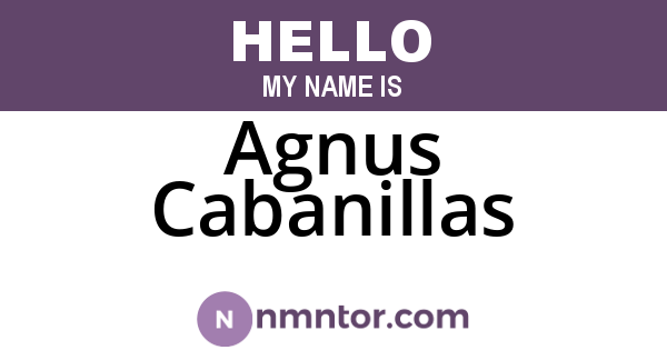 Agnus Cabanillas