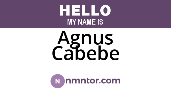 Agnus Cabebe