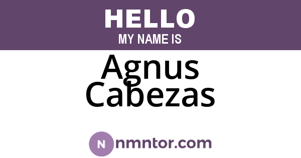 Agnus Cabezas