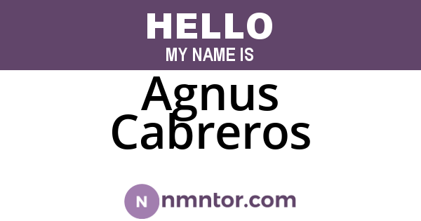 Agnus Cabreros