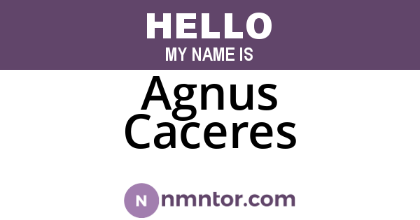 Agnus Caceres