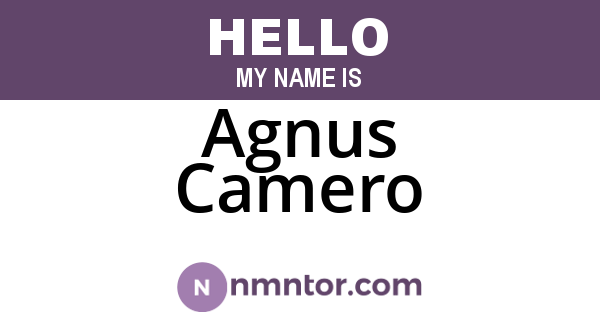 Agnus Camero
