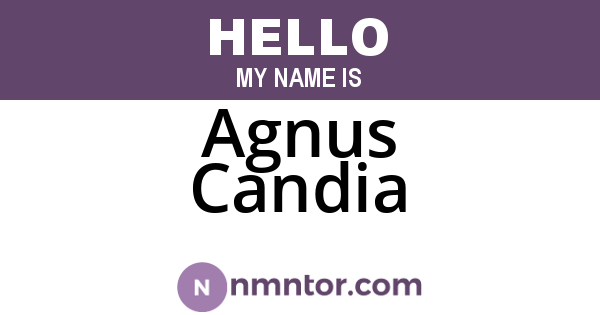 Agnus Candia