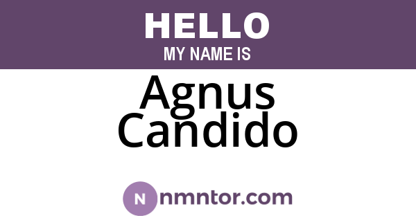 Agnus Candido