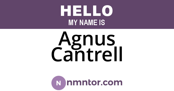 Agnus Cantrell