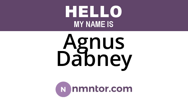 Agnus Dabney