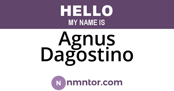 Agnus Dagostino