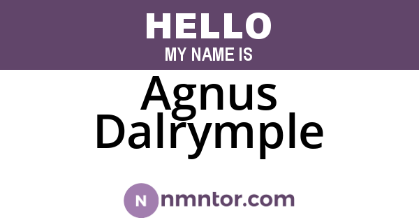Agnus Dalrymple