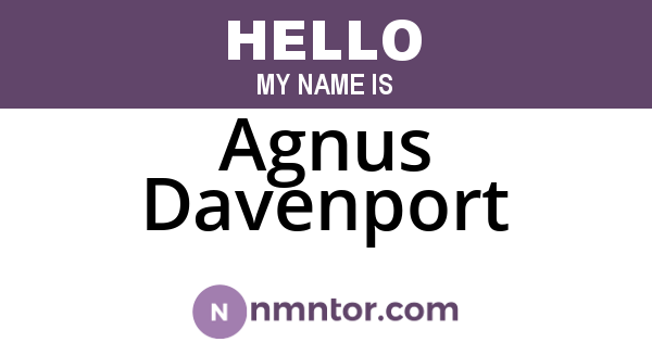 Agnus Davenport