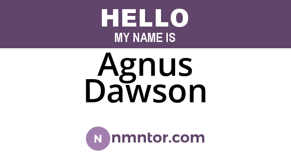 Agnus Dawson