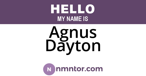 Agnus Dayton