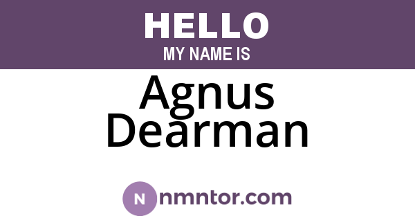Agnus Dearman