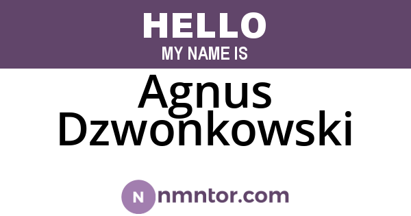 Agnus Dzwonkowski