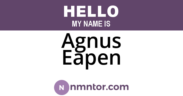 Agnus Eapen
