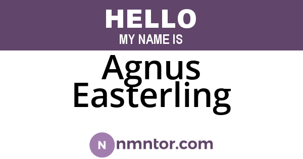 Agnus Easterling
