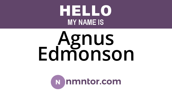 Agnus Edmonson