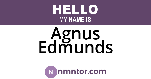 Agnus Edmunds
