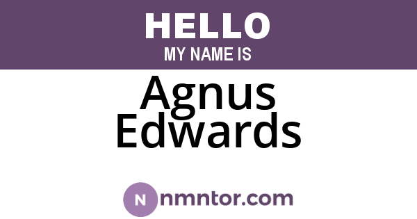 Agnus Edwards