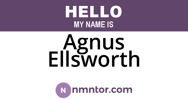 Agnus Ellsworth