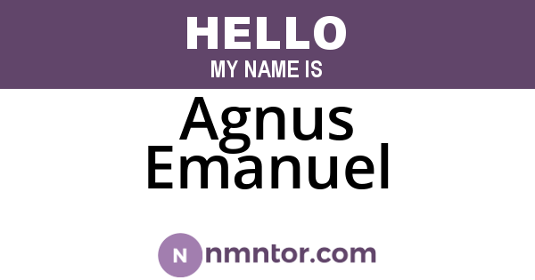 Agnus Emanuel