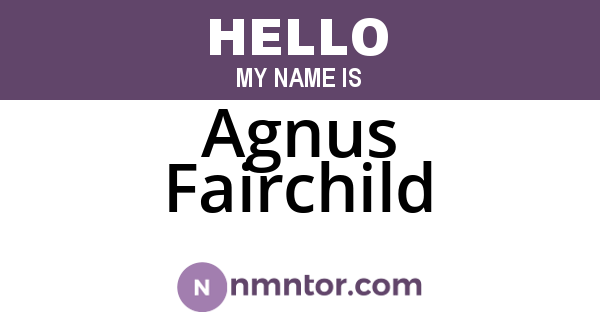 Agnus Fairchild