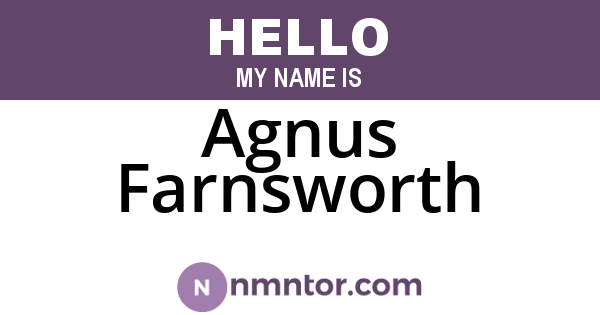 Agnus Farnsworth
