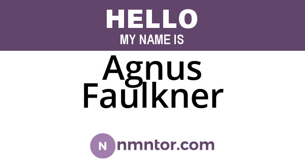 Agnus Faulkner