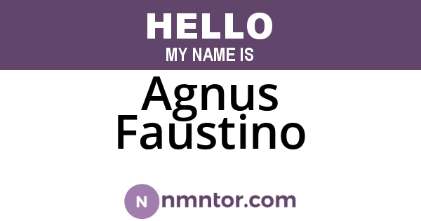 Agnus Faustino