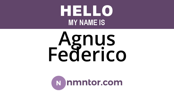 Agnus Federico