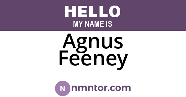 Agnus Feeney