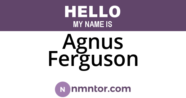 Agnus Ferguson
