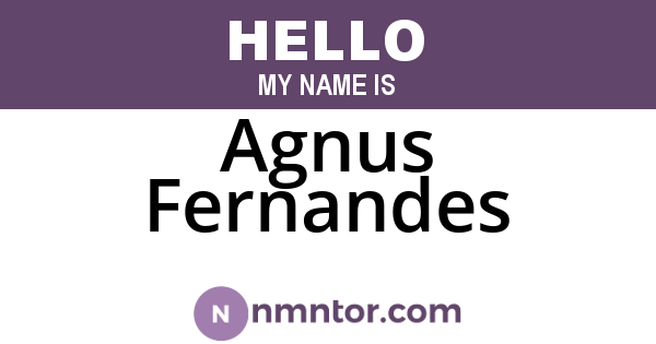 Agnus Fernandes