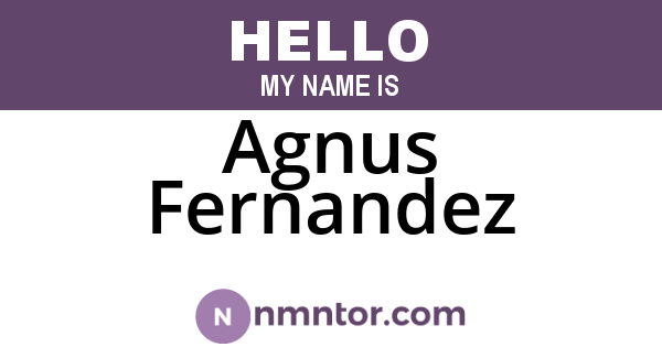 Agnus Fernandez