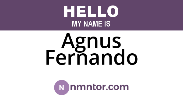 Agnus Fernando