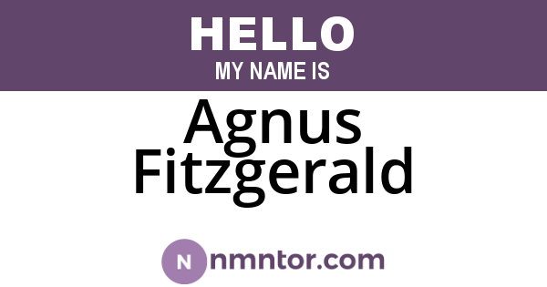 Agnus Fitzgerald