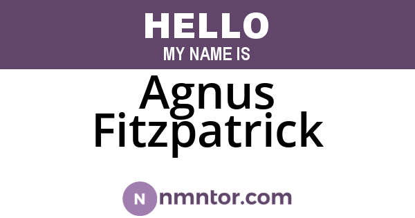 Agnus Fitzpatrick