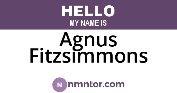 Agnus Fitzsimmons