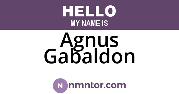 Agnus Gabaldon