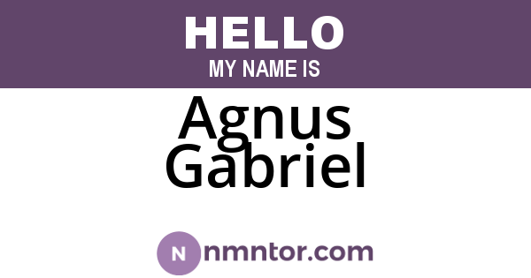 Agnus Gabriel
