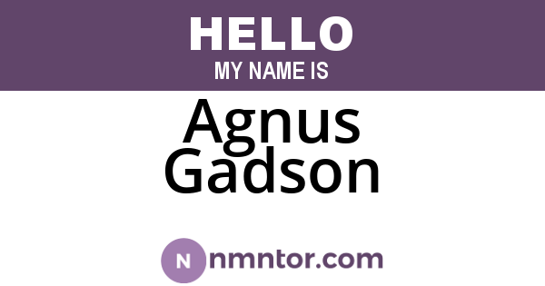 Agnus Gadson