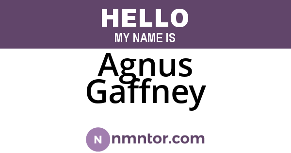 Agnus Gaffney