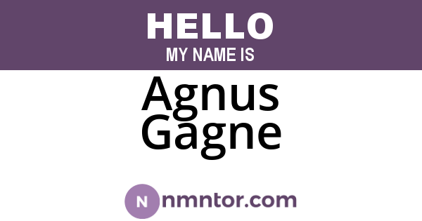 Agnus Gagne