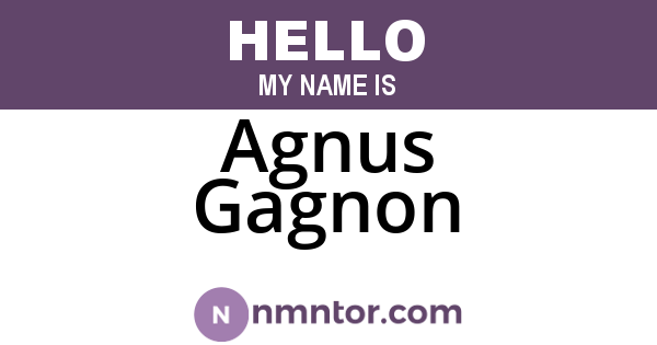 Agnus Gagnon