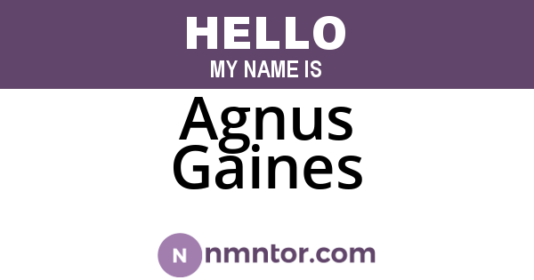 Agnus Gaines