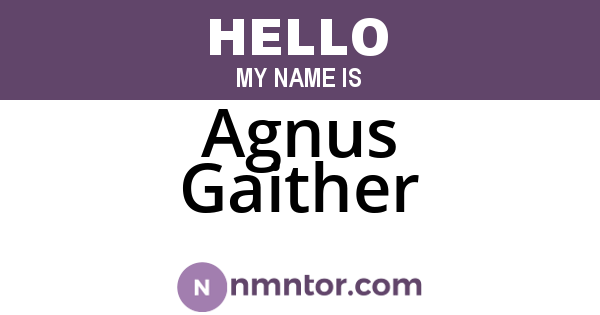 Agnus Gaither