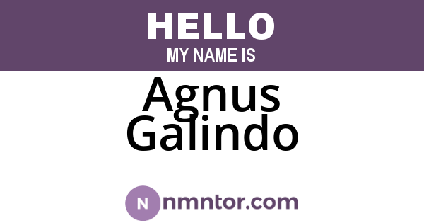 Agnus Galindo