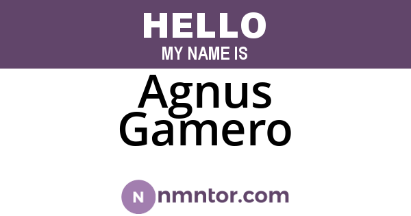 Agnus Gamero