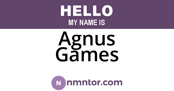 Agnus Games