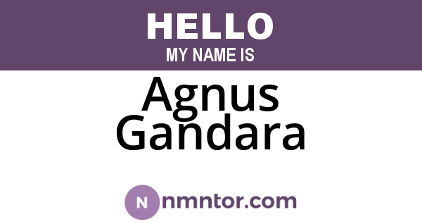 Agnus Gandara