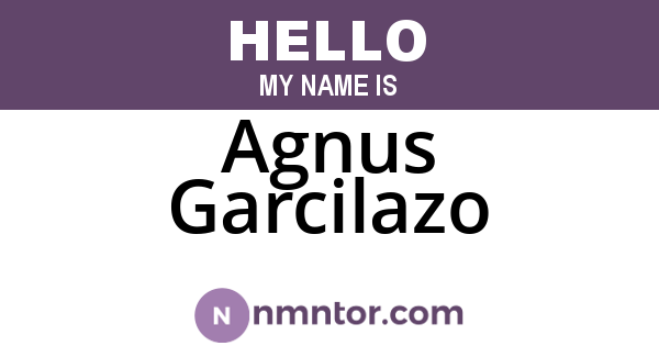 Agnus Garcilazo